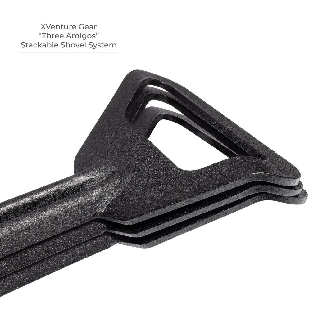 Xventure Gear Sharktooth Stackable Shovel Textured Black Go Rhino