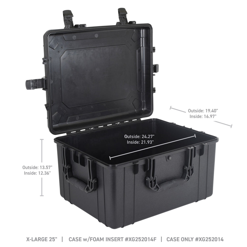 Xventure Gear Hard Case With Foam X Large Box 25 Inch Textured Black Go Rhino