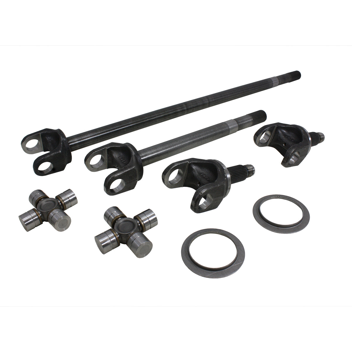 Chromoly Front Axle Kit Chrylser 9.25 Diff 33/35 Spline 1555 U-Joints 9.25 Chy '10-'13 4340 Front Axle Kit W/ 1555 U/Joint 33 Spline Inner& 35 Spline Outer Yukon Gear