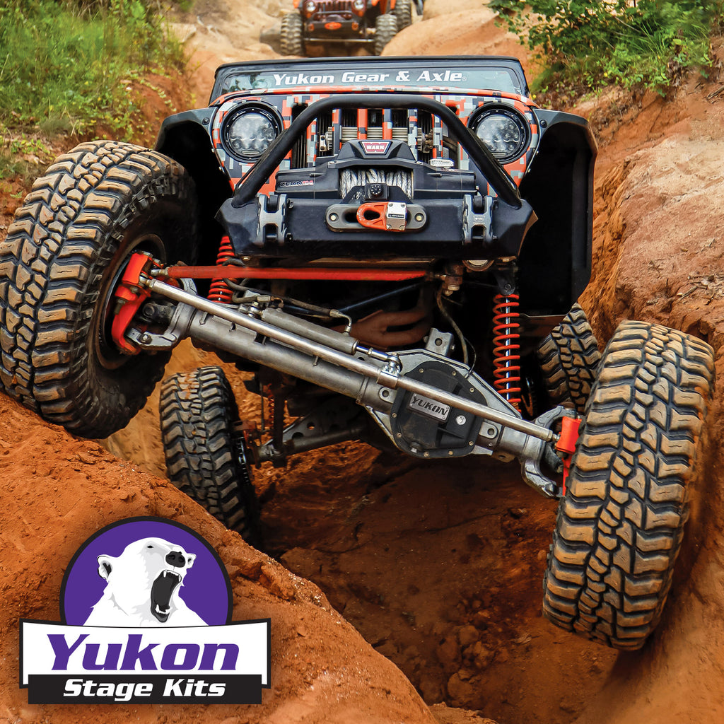 Stage 2 Jeep JK Re-Gear Kit W/Covers For Dana 30/44 4.88 Ratio 24 Spline JK Non-Rubicon D30/D44 Stage 2 Gear Kit Package 4.88 Ratio W/ F&R Covers Yukon Gear
