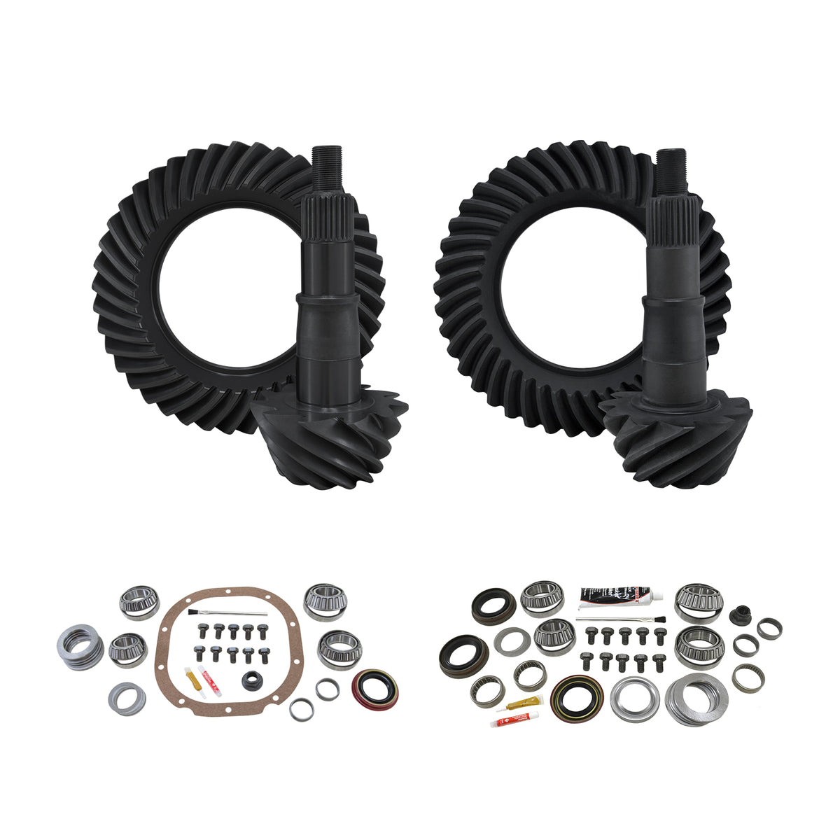 Re-Gear & Installation Kit Ford 8.8 Inch 2000-2008 F150 4.88 Ratio Fr&Rr 00-'08 Ford F150 W/8.8 Rear (3.25 Inch Bearing Od) 4.88 Complete Gear Package F/R R&Ps & Master Kits Yukon Gear