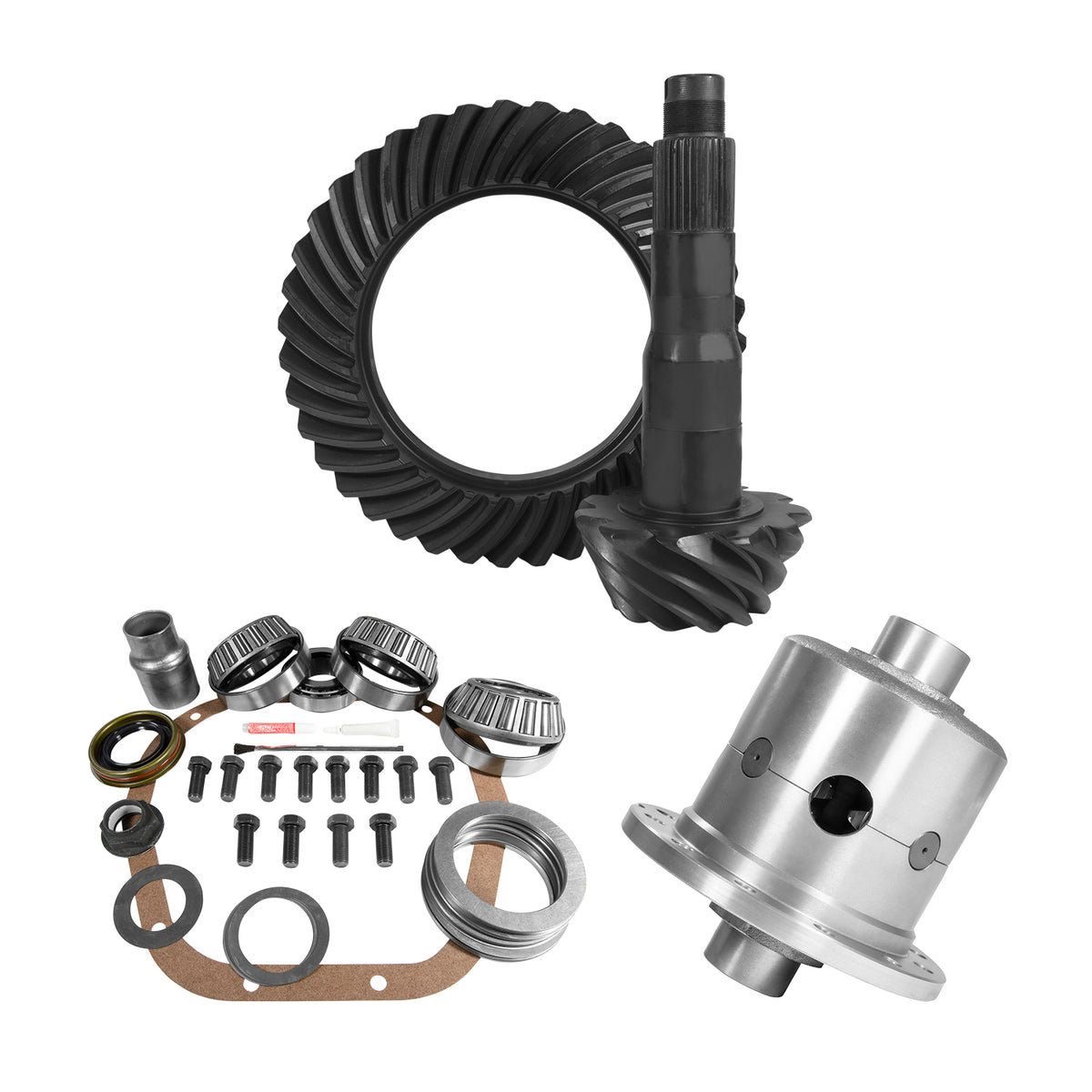 10.5 Inch Ford 3.73 Rear Ring & Pinion Install Kit 35 Spline Posi 10.5 Inch Ford 3.73 Rear R&P Gear/ Install Kit Package W/ Posi '11&Up F250/ '11-'16 F350 Srw Yukon Gear