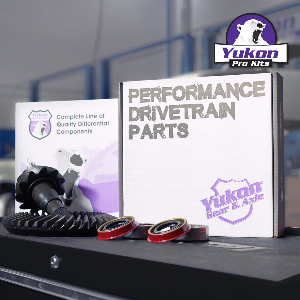 8.8 Inch Ford 3.55 Rear Ring & Pinion Install Kit 2.25 Inch OD Axle Bearings & Seals 8.8 Ford 3.55 Rear R&P Gear/ Install Kit Package With Ak 1563 Axle Bearings (2.25 Inch Od) Yukon Gear