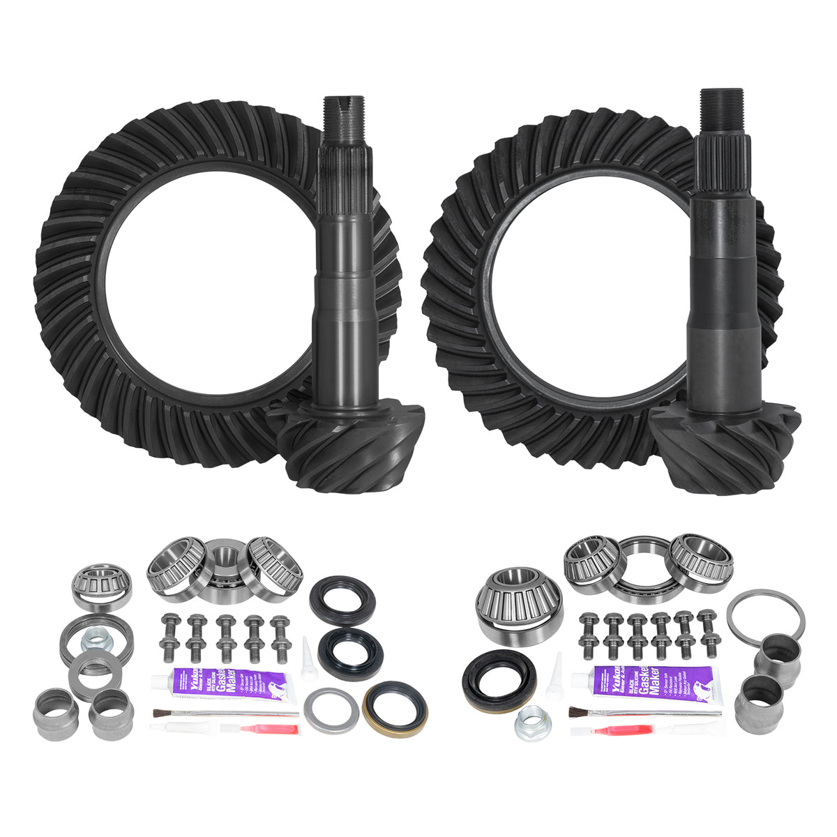 Ring & Pinion Gear Kit Package Front & Rear With Install Kits - Toyota 8.2/8 Inch IFS Toyota 2010& Up 4RUNNER/ Fj Cruiser W/ Locker (8.2/8 Inch ) 4.88 Gear Package (For 3.73& Dwn Front Case) Yukon Gear