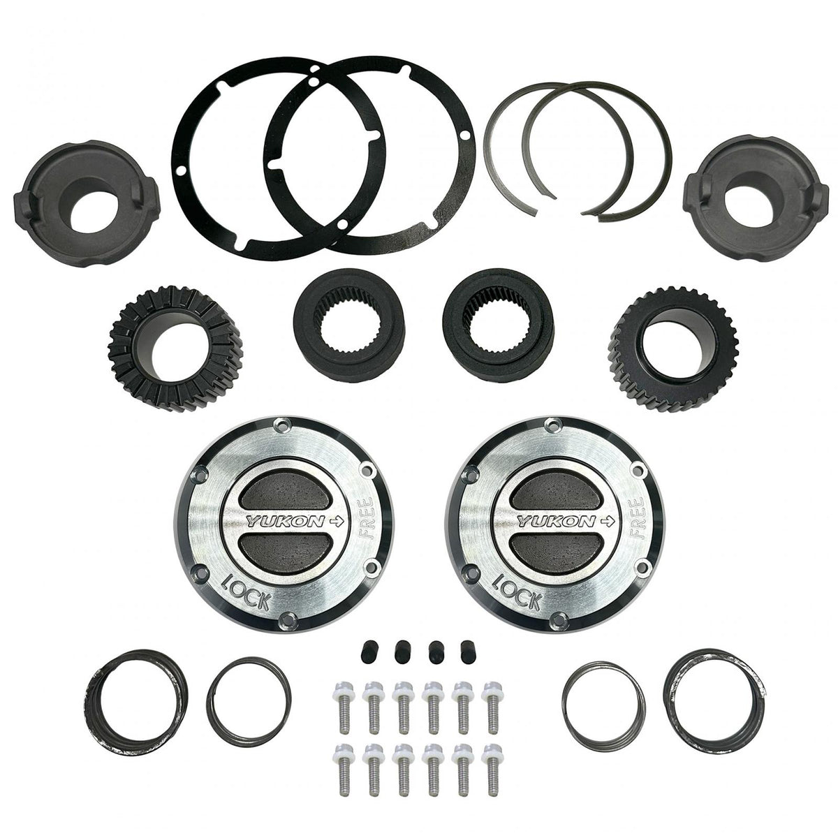 YHC70011 Locking Hub Kit For Ford Superduty - Gear & Axle D60SD 35 Spline Hardcore Locking Hub Set Yukon Gear
