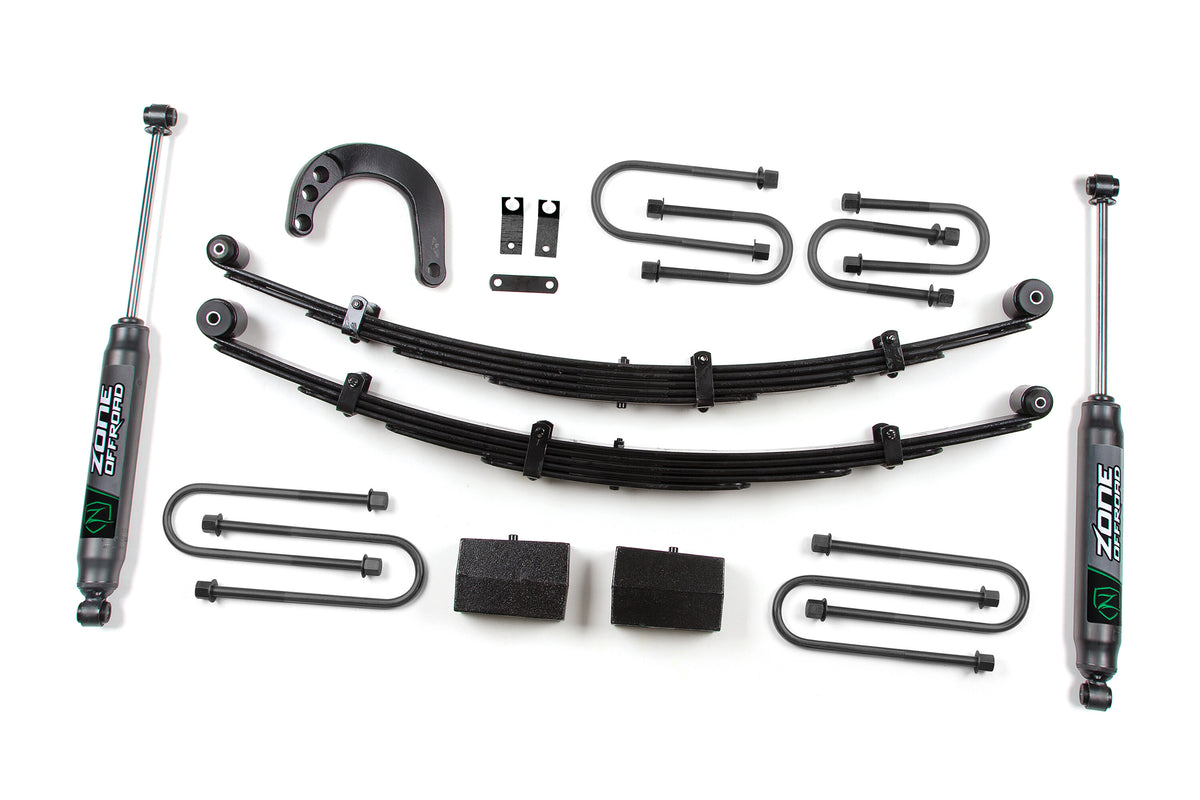 4 Inch Leaf Spring Lift Kit 73-76 Chevy 3/4 Ton Zone Offroad