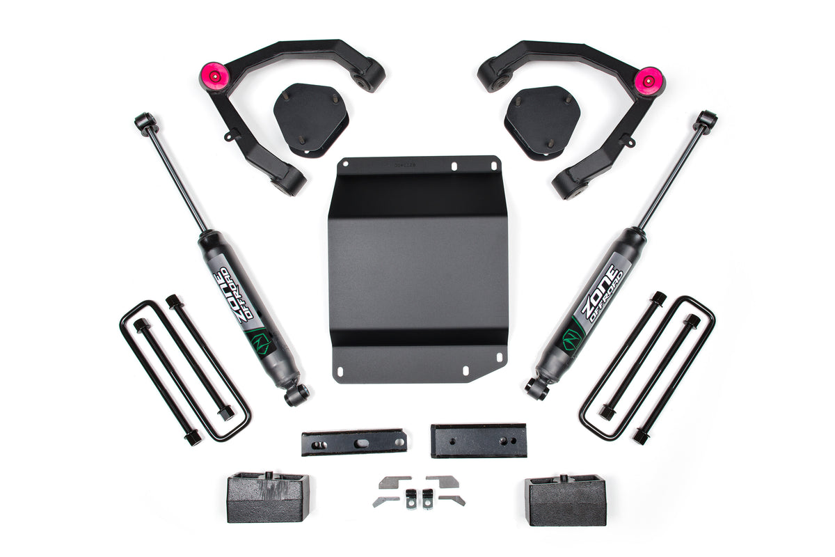 07-13 Silverado/Sierra 1500 4WD 3.5 Inch UCA Lift Kit Zone Offroad