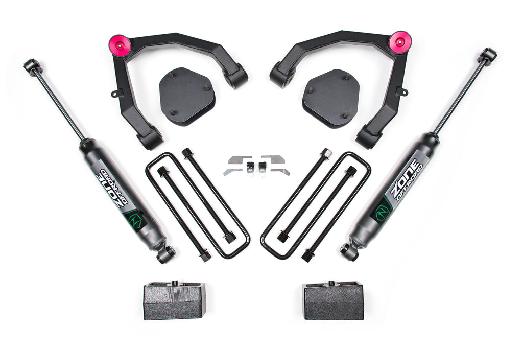 07-13 Chevy 1500 2WD 3.5 Inch Lift Kit UCA System Zone Offroad