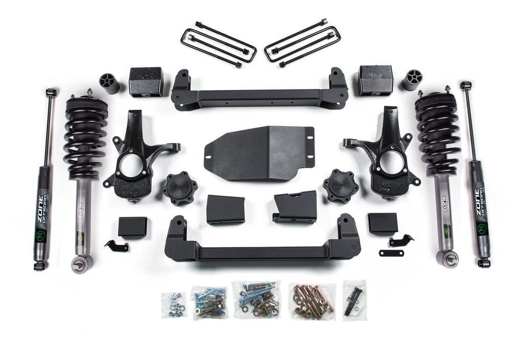 07-13 Chevrolet Silverado/GMC Sierra 1500 6.5 Inch Lift Kit Front Shock: Strut Spacer, Rear Shock: Nitro Series Zone Offroad