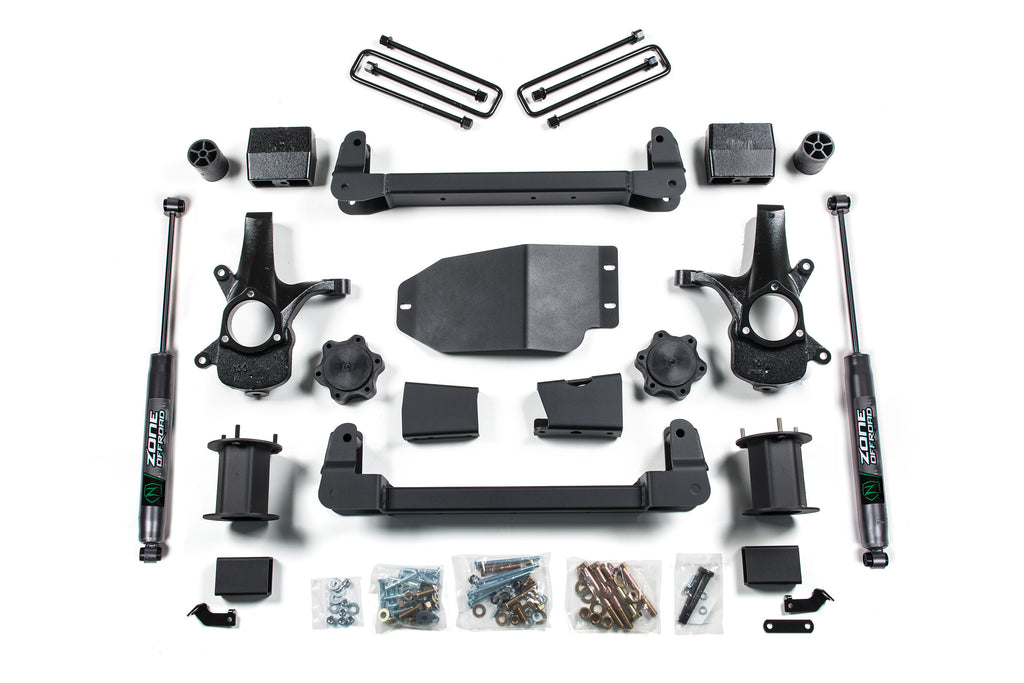 07-13 Chevrolet Silverado/GMC Sierra 1500 6.5 Inch Lift Kit Front Shock: Strut Spacer, Rear Shock: Fox Adventure Series Zone Offroad