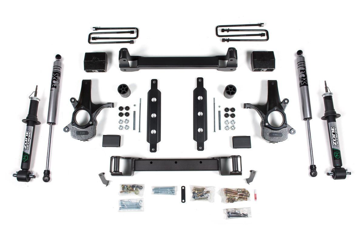 14-18 Silverado/Sierra 1500 2WD 6.5 Inch Lift Kit With Replacement Strut Cast Steel Arms With Rear Fox Shocks and Front Nitro Sh