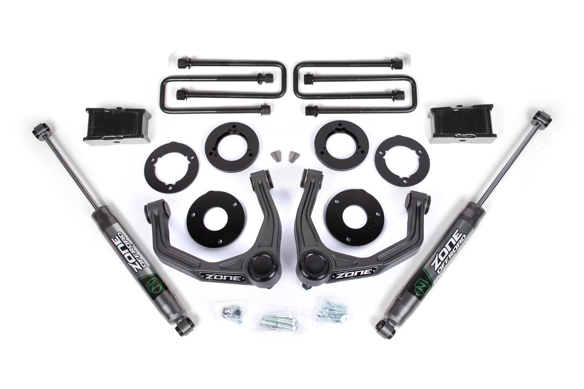 19-22 Silverado/Sierra 1500 AT4 / Trail Boss 1.75 Inch Lift Kit 1 Inch Rear Block Zone Offroad