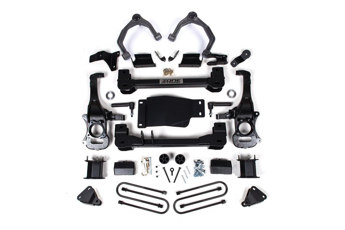 4 Inch Lift Kit for 2025 Silverado/Sierra 1500 Denali High Country 4WD w/ ARC, 3 Inch Rear Block Spacer Front Rear Shock Spacer Zone Offroad