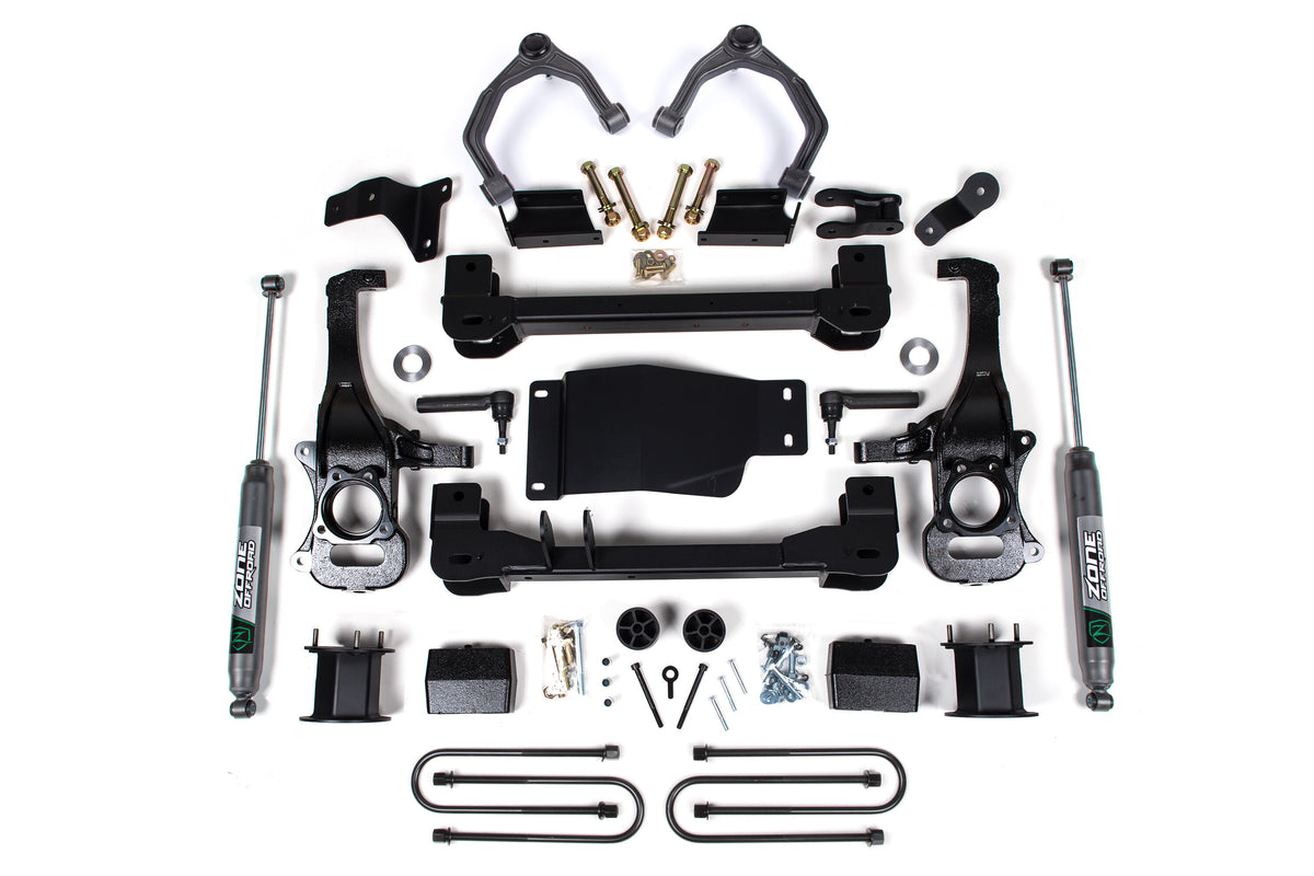 4 Inch Lift Kit For 2025 Silverado/Sierra 1500 4WD 3 Inch Rear Block Spacer Front Zone Offroad