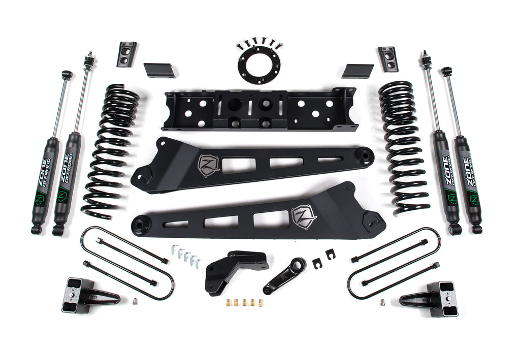19-24 RAM 3500 6.5 Inch Radius Arm 5 Inch Rear Block With Overload Diesel 6-Bolt T-Case Zone Offroad
