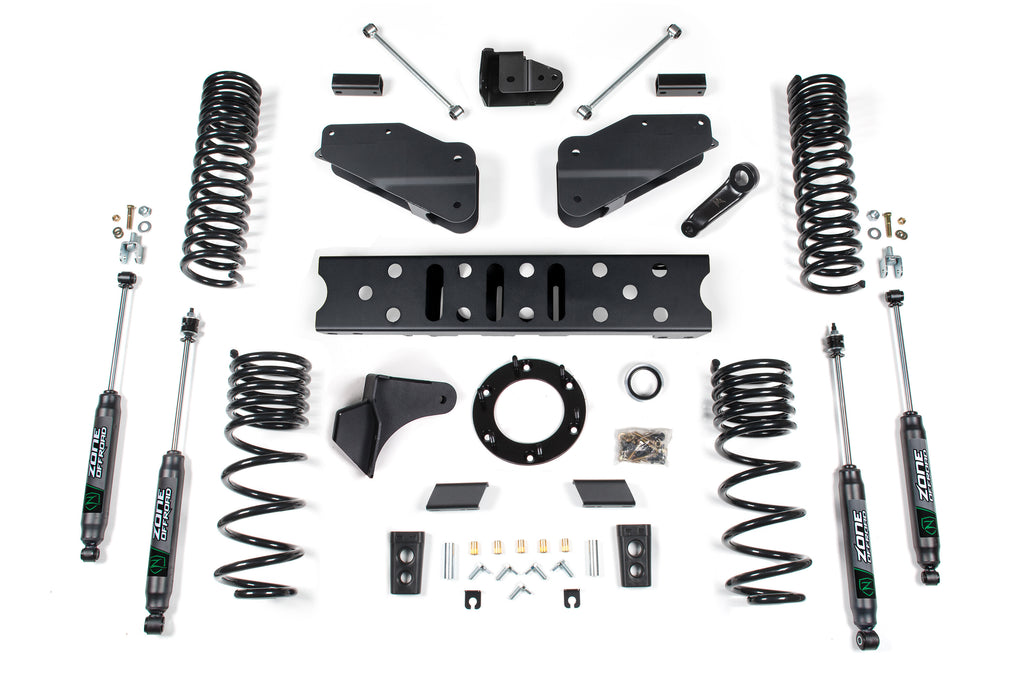 19-24 RAM 2500 5.5 Inch Radius Arm Bracket 4.5 Inch Rear Coil Gas 6-Bolt T-Case Zone Offroad