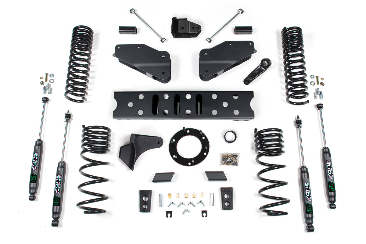 19-24 RAM 2500 5.5 Inch Radius Arm Bracket 4.5 Inch Rear Coil Gas 6-Bolt T-Case Zone Offroad
