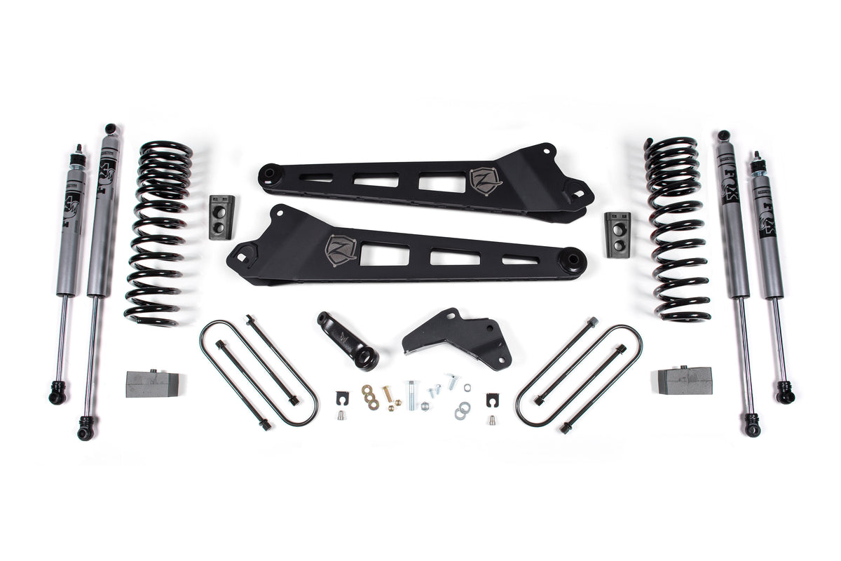 13-18 RAM 3500 4 Inch Replacement Radius Arm Lift Kit Gas 2 Inch Rear Block Zone Offroad