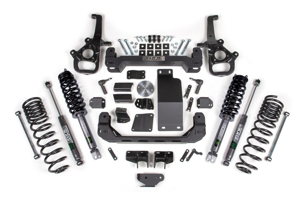 6 Inch Lift Kit for 2025 Ram 1500 4WD 6 Inch Front 5 Inch Rear Suspension Lift System Standard Bore Zone Offroad