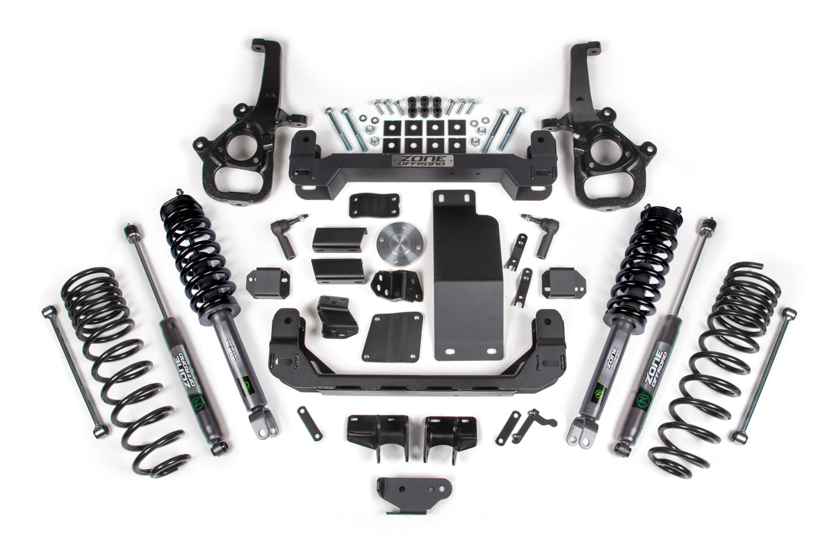 6 Inch Lift Kit for 2025 Ram 1500 4WD 6 Inch Front 5 Inch Rear Suspension Lift System Standard Bore Zone Offroad