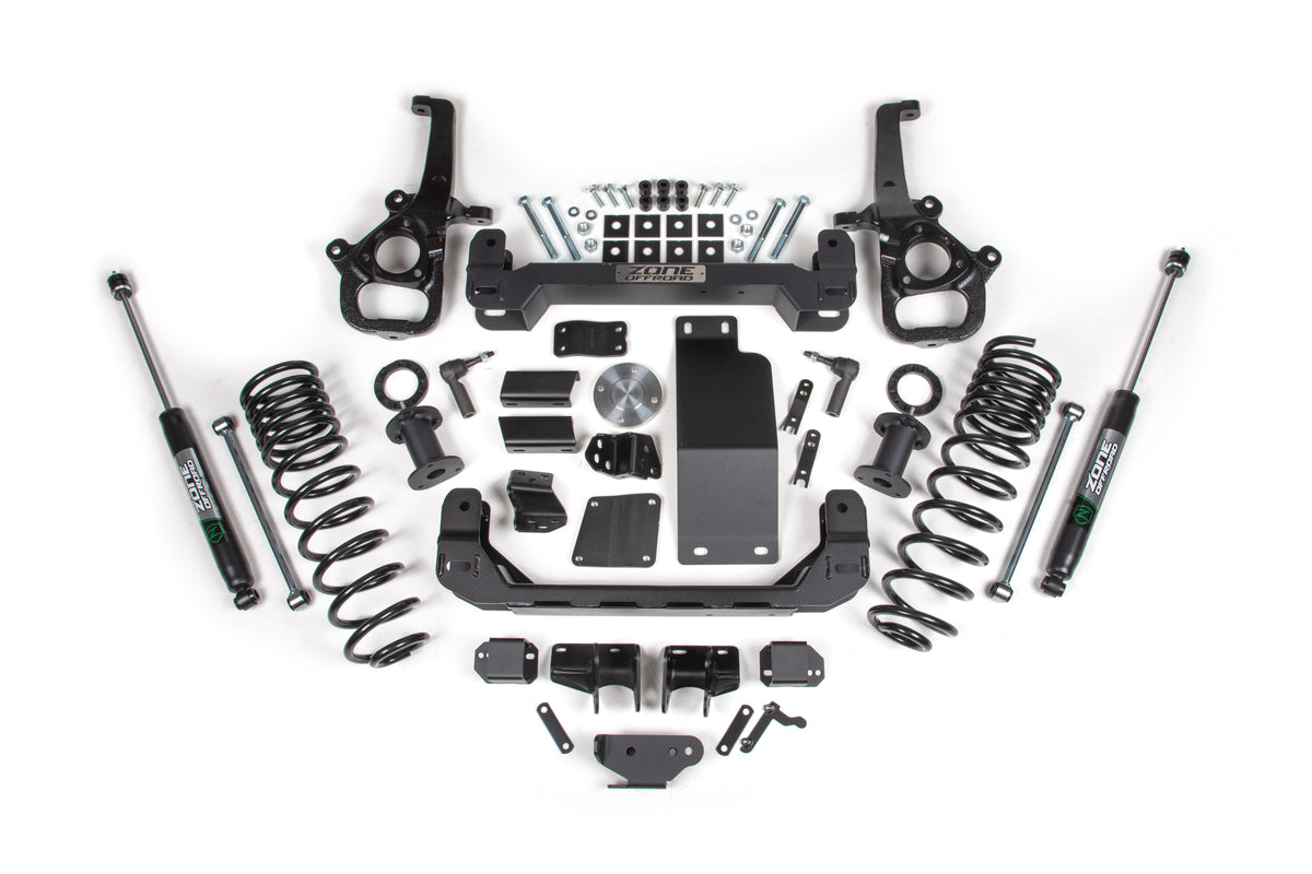 6 Inch Lift Kit for 2025 Ram 1500 4WD 6 Inch Front 5 Inch Rear Suspension Lift System Standard Bore Zone Offroad
