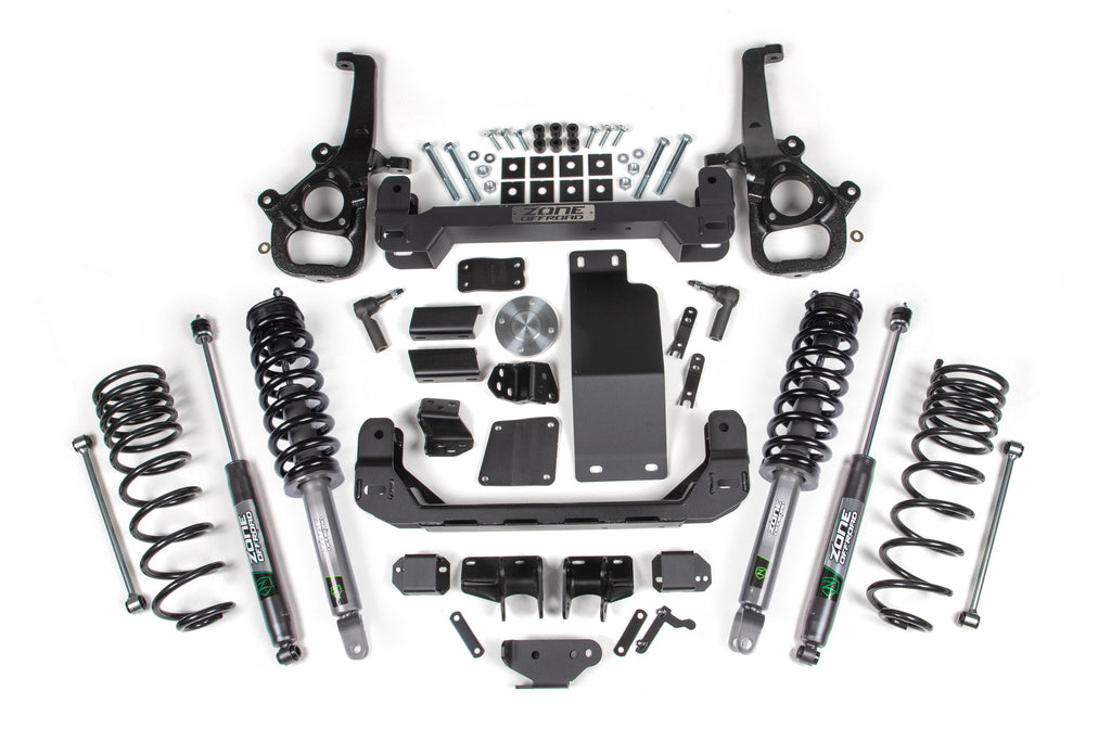 4 Inch Lift Kit for 2025 Ram 1500 4WD 4 Inch Front 3 Inch Rear Suspension Lift System Standard Bore Zone Offroad