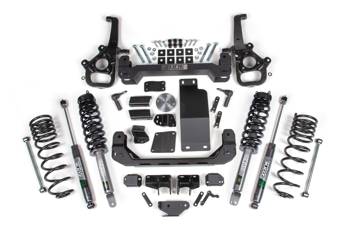 4 Inch Lift Kit for 2025 Ram 1500 4WD 4 Inch Front 3 Inch Rear Suspension Lift System Standard Bore Zone Offroad