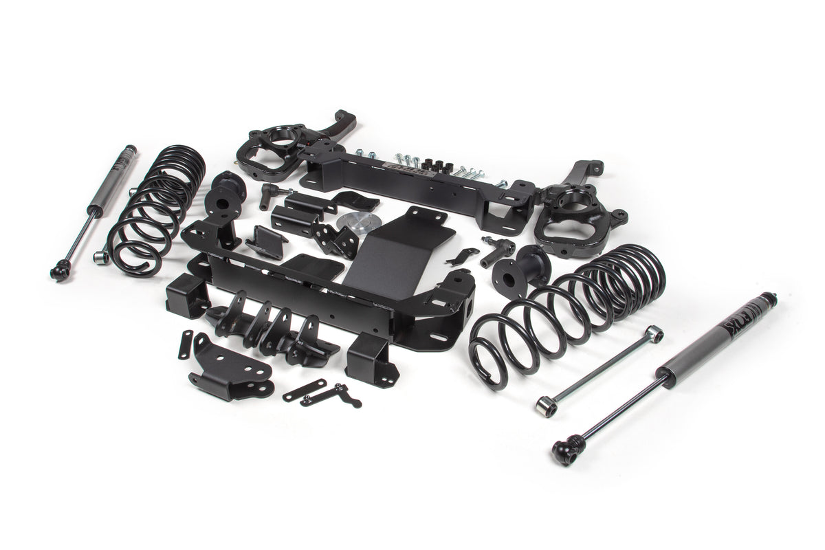 4 Inch Lift Kit for 2025 Ram 1500 4WD 4 Inch Front 3 Inch Rear Suspension Lift System Standard Bore Zone Offroad