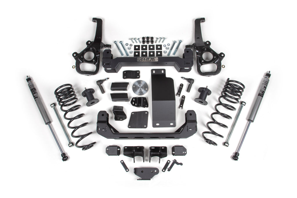 4 Inch Lift Kit for 2025 Ram 1500 4WD 4 Inch Front 3 Inch Rear Suspension Lift System Standard Bore Zone Offroad