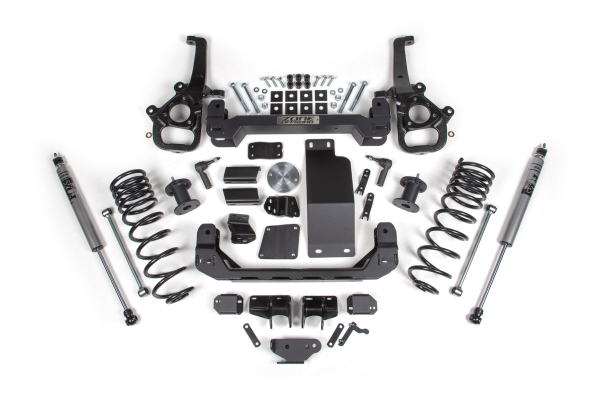 4 Inch Lift Kit for 2025 Ram 1500 4WD 4 Inch Front 3 Inch Rear Suspension Lift System Standard Bore Zone Offroad
