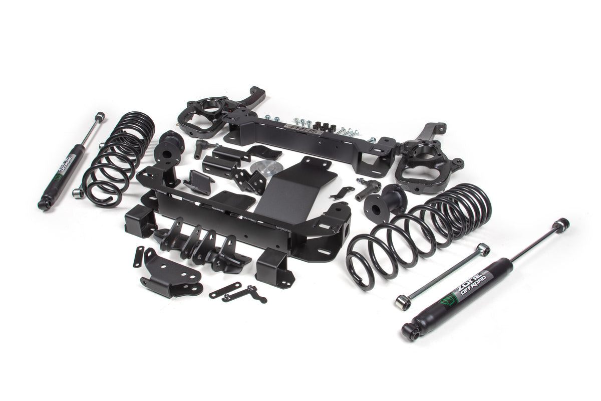 4 Inch Lift Kit for 2025 Ram 1500 4WD 4 Inch Front 3 Inch Rear Suspension Lift System Standard Bore Zone Offroad