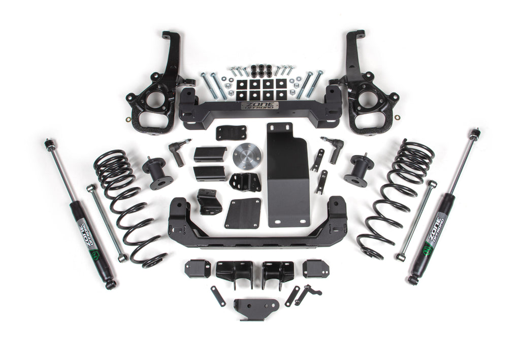 4 Inch Lift Kit for 2025 Ram 1500 4WD 4 Inch Front 3 Inch Rear Suspension Lift System Standard Bore Zone Offroad