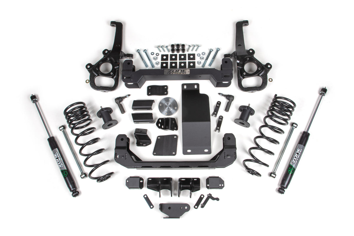 4 Inch Lift Kit for 2025 Ram 1500 4WD 4 Inch Front 3 Inch Rear Suspension Lift System Standard Bore Zone Offroad