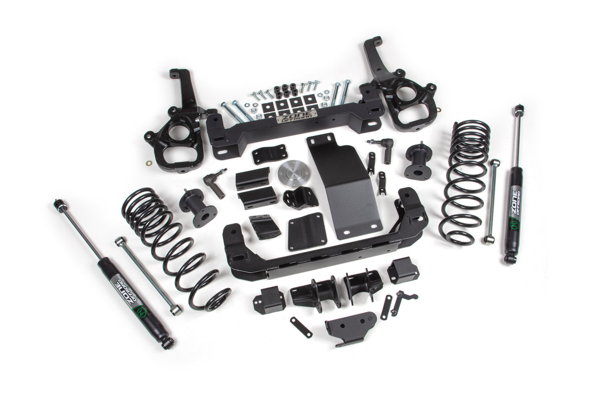 4 Inch Lift Kit for 2025 Ram 1500 4WD 4 Inch Front 3 Inch Rear Suspension Lift System Standard Bore Zone Offroad