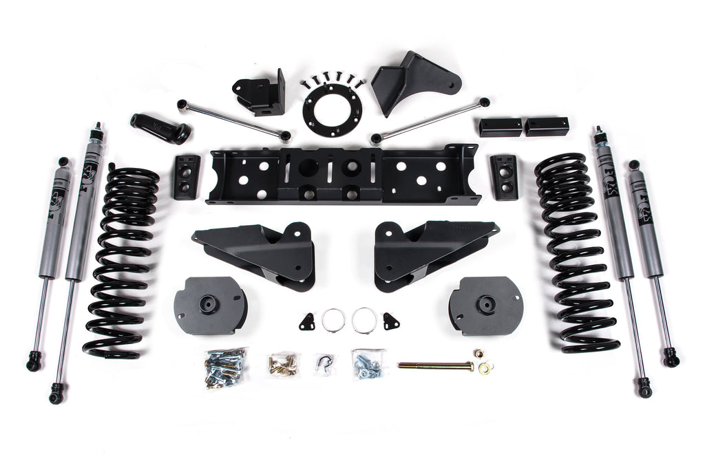 25-26 Ram 2500 4WD (Diesel) 4 Inch Radius Arm Suspension Lift Kit, 2.5 Inch Rear Lift, Spacer - Nitro Shocks Zone Offroad