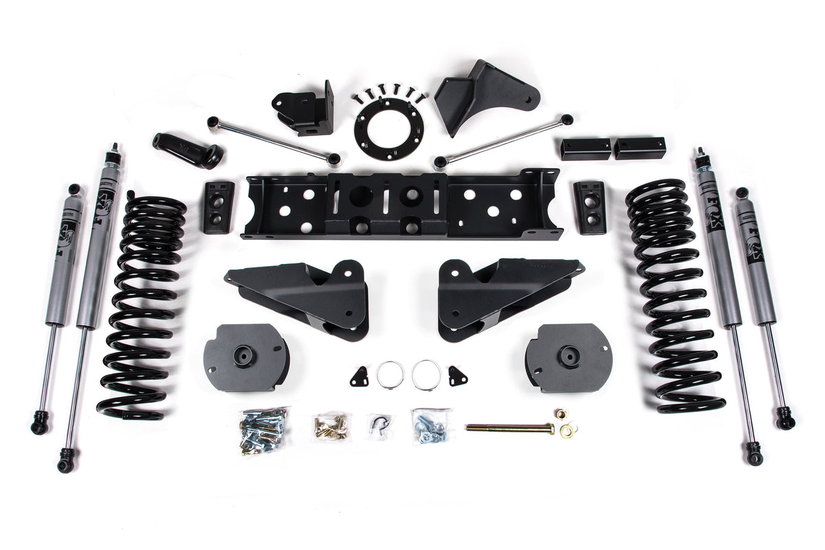 25-26 Ram 2500 4WD (Diesel) 4 Inch Radius Arm Suspension Lift Kit, 2.5 Inch Rear Lift, Spacer - Nitro Shocks Zone Offroad