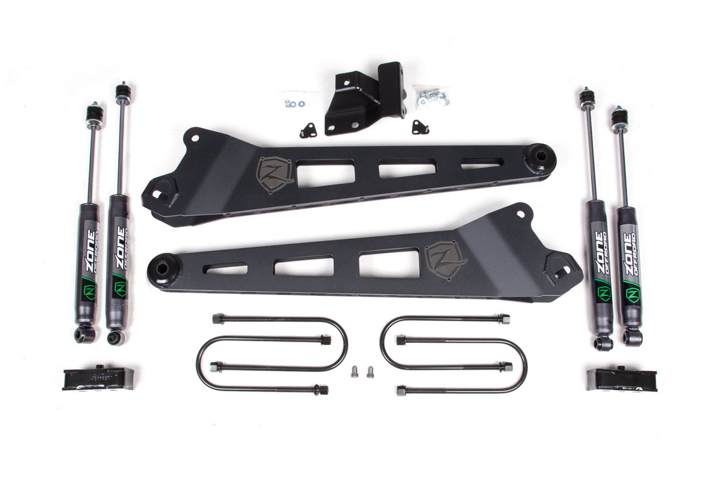 25-26 Ram 3500 4WD (Diesel) 3 Inch Radius Arm Suspension Lift Kit, 2 Inch Rear Lift, Block - W/ Overload - Nitro Shocks Zone Offroad