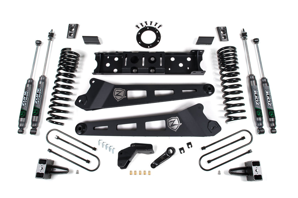 25-26 Ram 3500 (Gas) 4 Inch Radius Arm Suspension Lift Kit, 2 Inch Rear Lift, Block W/O Overload - Nitro Shocks Zone Offroad