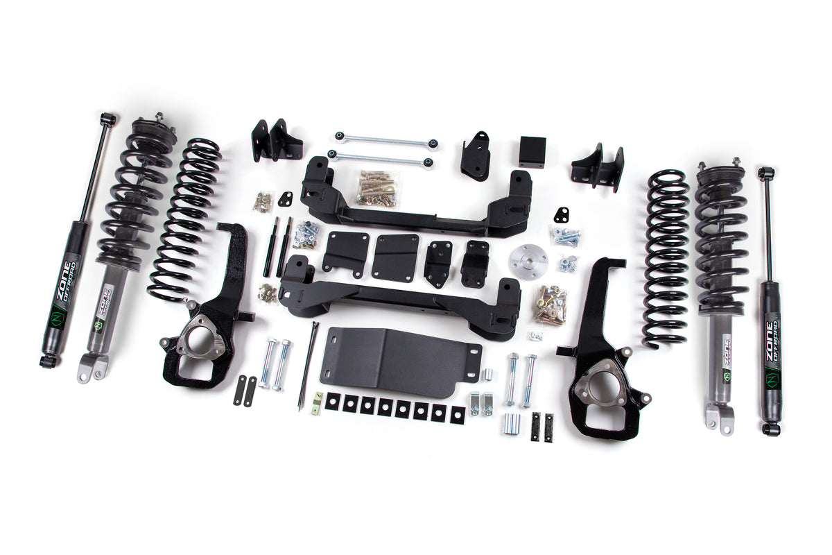 2012 Ram 1500 4WD 4 Inch Suspension Lift Kit, 3 Inch Rear Lift, Coil Spring - Nitro Loaded Struts, Nitro Shocks Zone Offroad