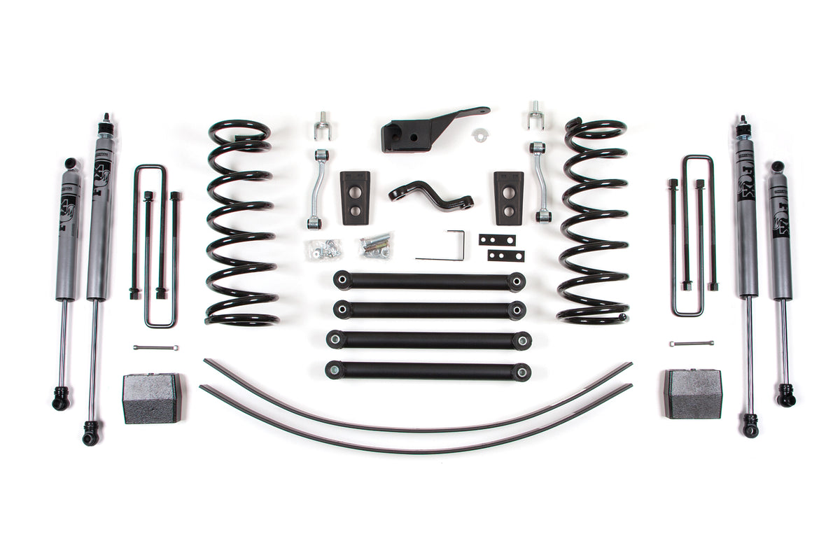 94-99 Dodge 1500 5 Inch Suspension Lift Kit - Front Coils, Rear Block/Add a Leaf - Fox 2.0 Adventure Series Shocks Zone Offroad