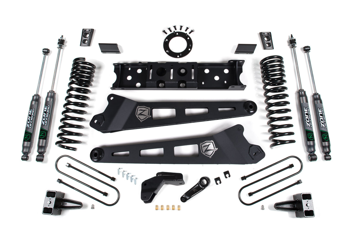 19-24 RAM 3500 4.5 Inch Radius Arm 2 Inch Rear Block With Overload Diesel 8-Bolt T-Case Zone Offroad