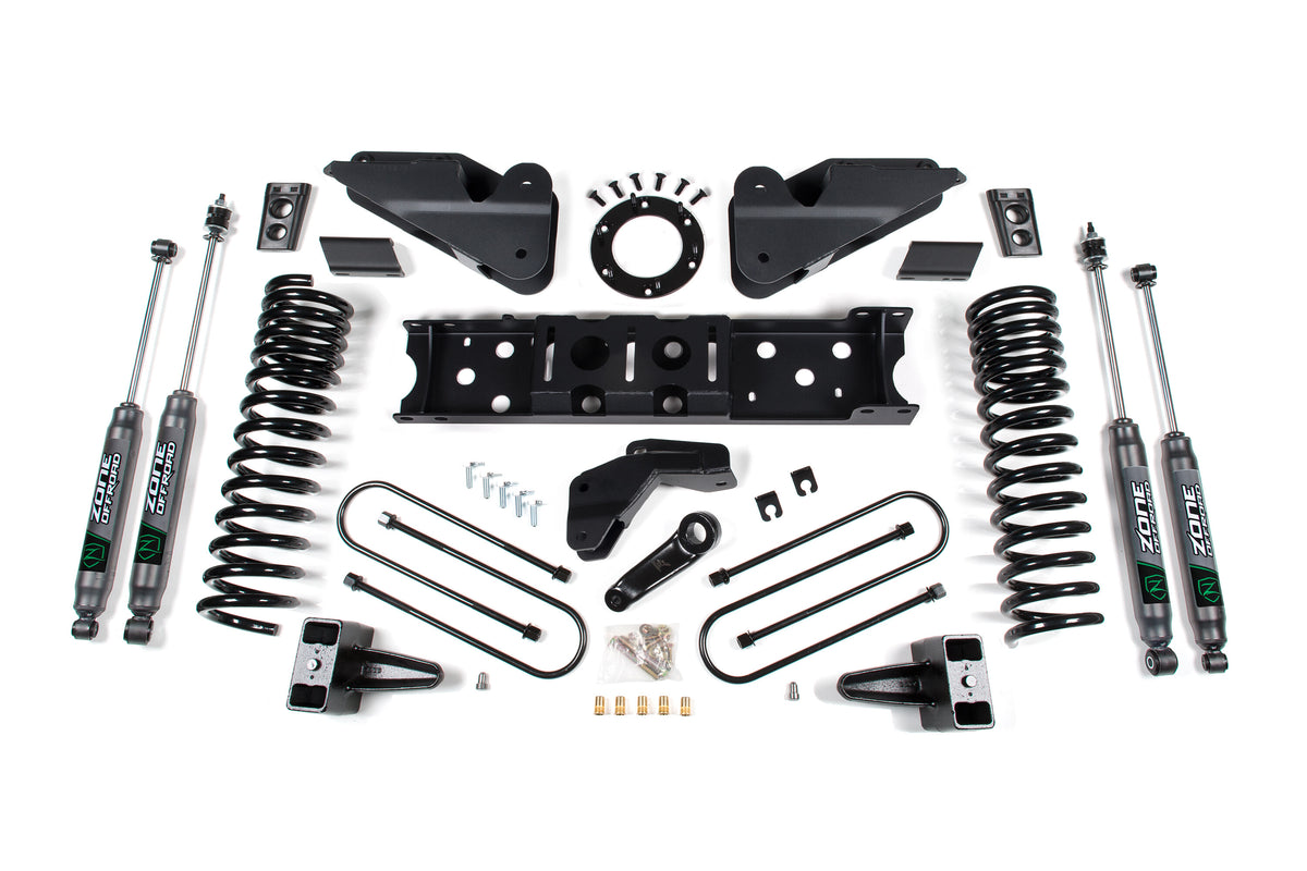 19-24 RAM 3500 4.5 Inch Radius Arm Bracket 2 Inch Rear Block Without Overload Diesel 6-Bolt T-Case Zone Offroad