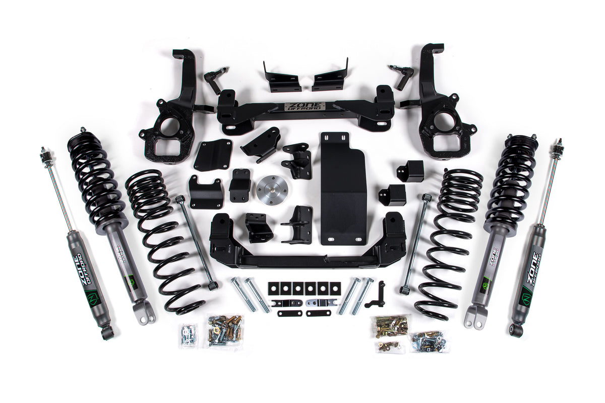 19-24 Ram 1500 4WD 6 Inch Suspension Lift Kit (Standard Bore), 5 Inch Rear Lift, Coil Spring - Nitro Loaded Struts, Nitro Shocks Zone Offroad