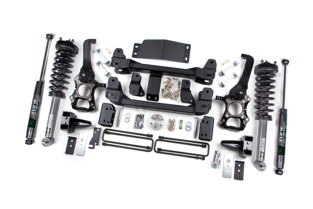 2014 Ford F-150 4WD 4 Inch Suspension Lift Kit, 4 Inch Rear Lift, Block - Nitro Loaded Struts, Nitro Shocks Zone Offroad
