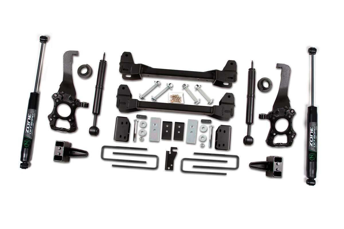 09-10 Ford F-150 2WD 6 Inch Knuckle and Strut Lift Kit Zone Offroad