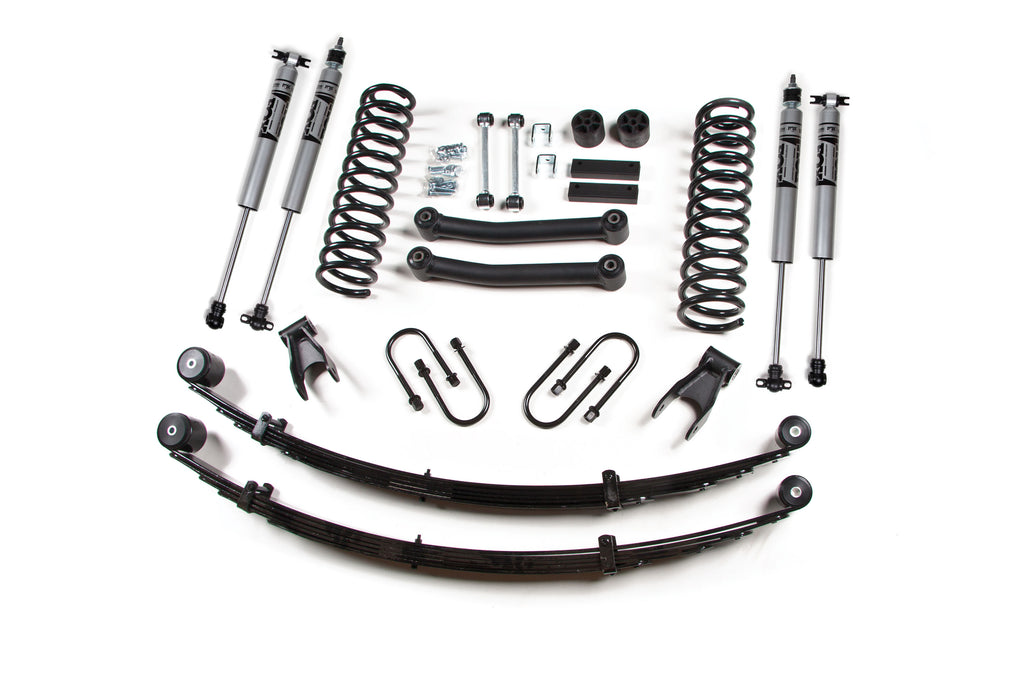 84-01 Jeep Cherokee XJ 4.5 Inch Lift Kit With Rear Springs Dana 35 Zone Offroad