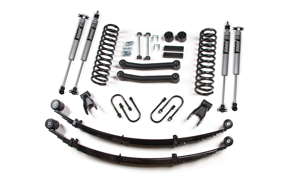 84-01 Jeep Cherokee XJ 4.5 Inch Lift Kit With Rear Springs Dana 35 Zone Offroad