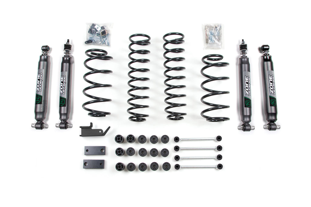97-06 Jeep Wrangler TJ 4.25 Inch Combo Lift Kit With Discos Nitro Shocks Zone Offroad