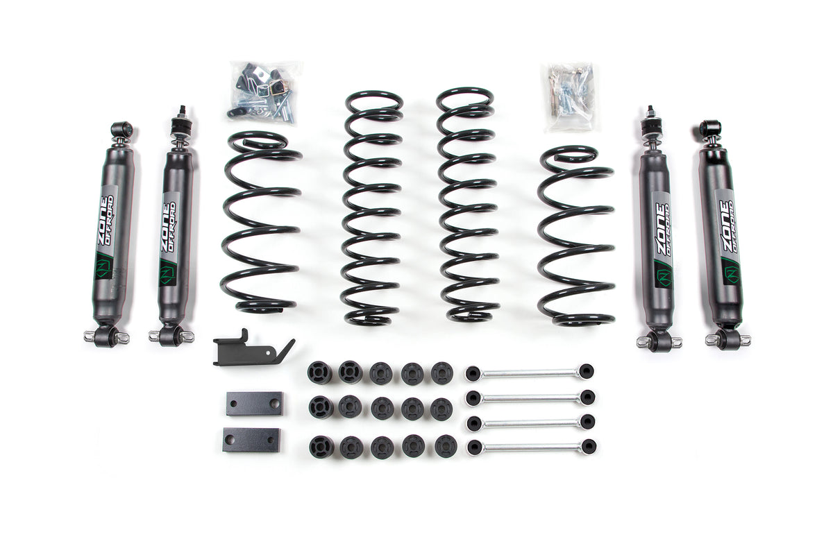 97-06 Jeep Wrangler TJ 4.25 Inch Combo Lift Kit With Discos Nitro Shocks Zone Offroad