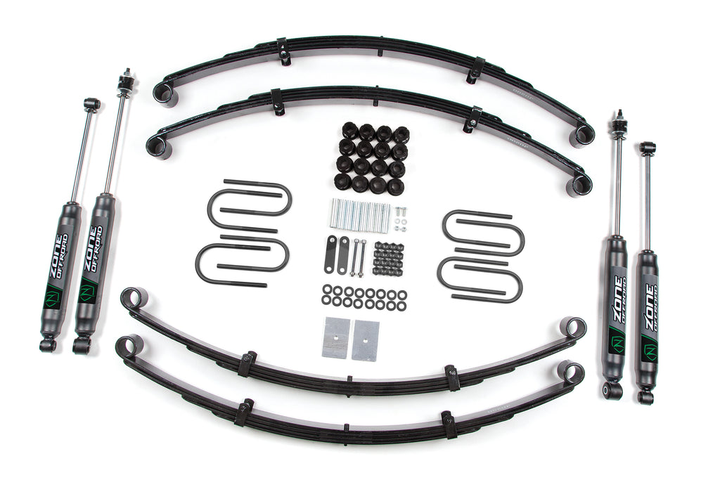 87-95 Jeep Wrangler YJ 2 Inch Leaf Spring Lift Kit Zone Offroad